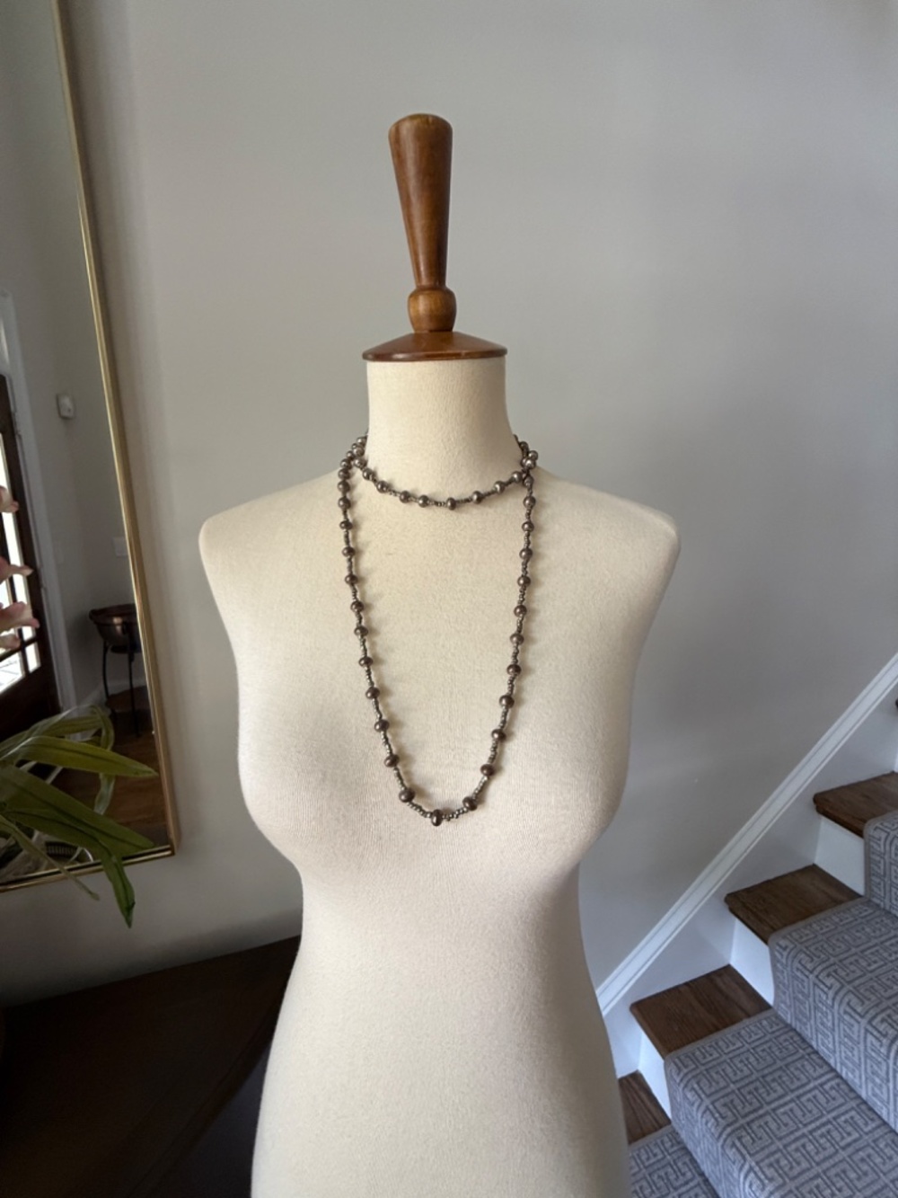 Noonday  Long Artillery Shell Beaded Necklace